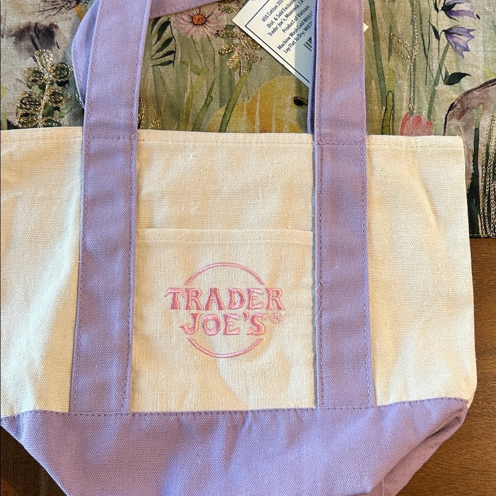 Lavender & Cream Trader Joe’s mini Tote Bag